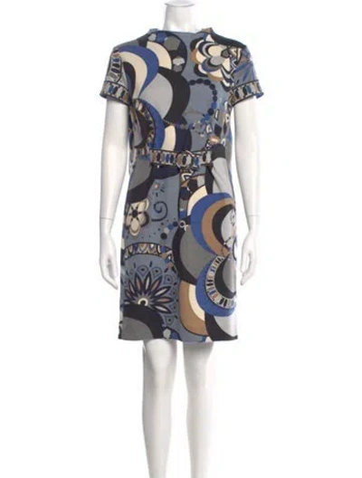Pre-owned Pucci Vintage Mini Dress In Blue