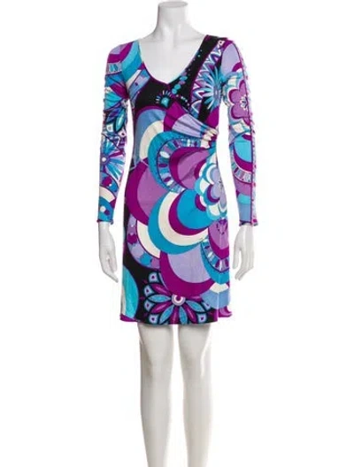 Pre-owned Pucci Vintage Mini Dress In Blue