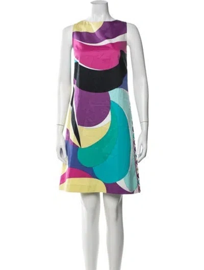 Pre-owned Pucci Vintage Mini Dress In Blue