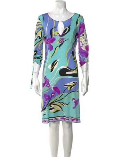 Pre-owned Pucci Vintage Mini Dress In Blue