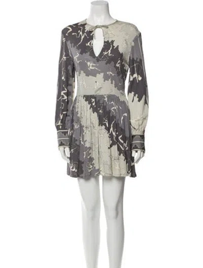 Pre-owned Pucci Vintage Mini Dress In Gray