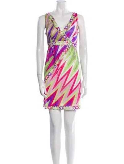 Pre-owned Pucci Vintage Mini Dress In Green