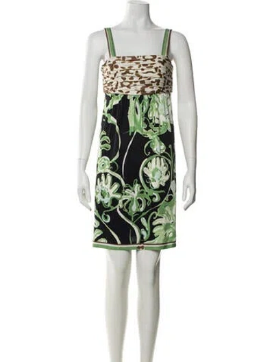 Pre-owned Pucci Vintage Mini Dress In Green