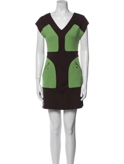 Pre-owned Pucci Vintage Mini Dress In Green