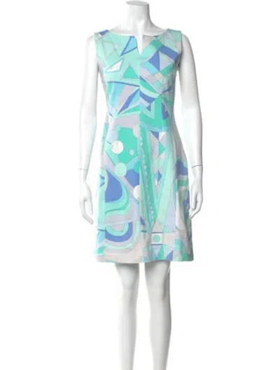 Pre-owned Pucci Vintage Mini Dress In Green