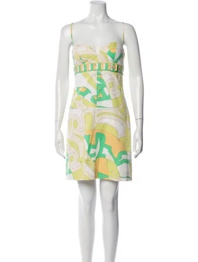 Pre-owned Pucci Vintage Mini Dress In Green