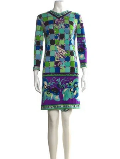 Pre-owned Pucci Vintage Mini Dress In Green