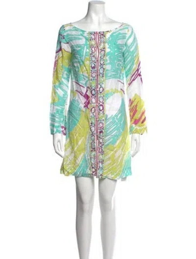 Pre-owned Pucci Vintage Mini Dress In Green