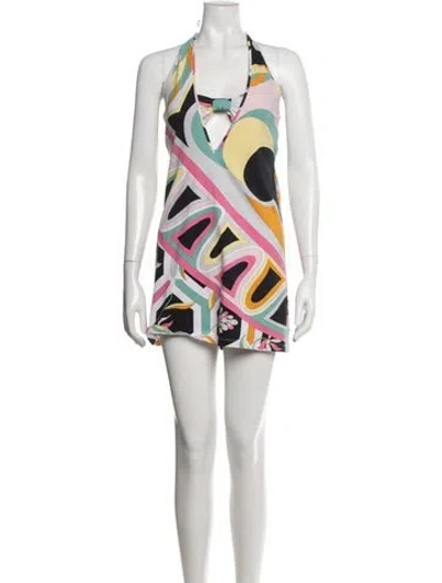 Pre-owned Pucci Vintage Mini Dress In Grey/pink