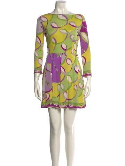 Pre-owned Pucci Vintage Mini Dress In Multi