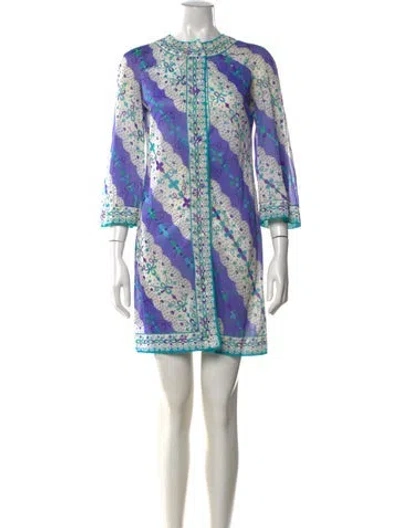 Pre-owned Pucci Vintage Mini Dress In Multi