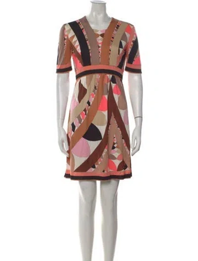 Pre-owned Pucci Vintage Mini Dress In Multicolor