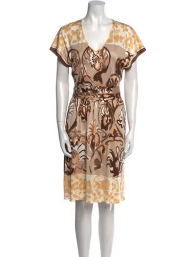 Pre-owned Pucci Vintage Mini Dress In Neutral