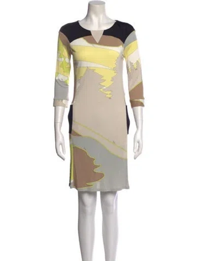 Pre-owned Pucci Vintage Mini Dress In Neutral