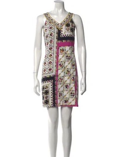 Pre-owned Pucci Vintage Mini Dress In Neutral