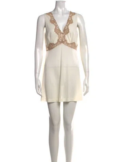 Pre-owned Pucci Vintage Mini Dress In Neutrals