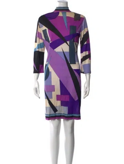Pre-owned Pucci Vintage Mini Dress In Neutrals