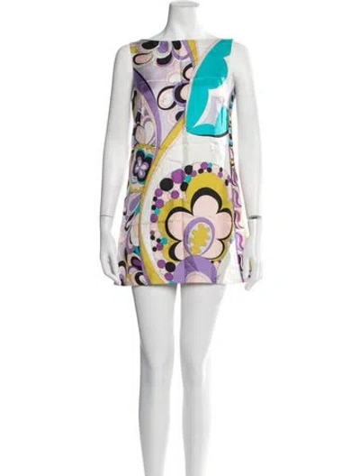 Pre-owned Pucci Vintage Mini Dress In Neutrals