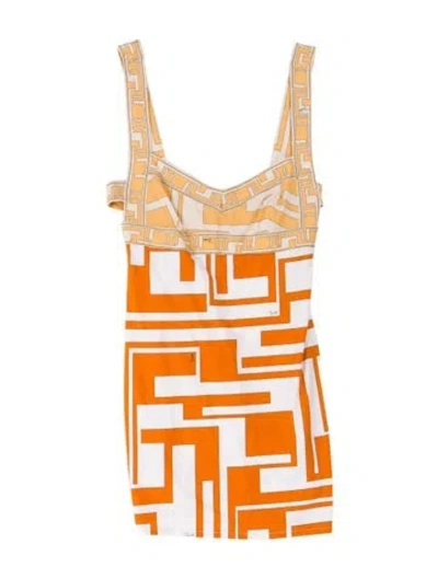 Pre-owned Pucci Vintage Mini Dress In Orange