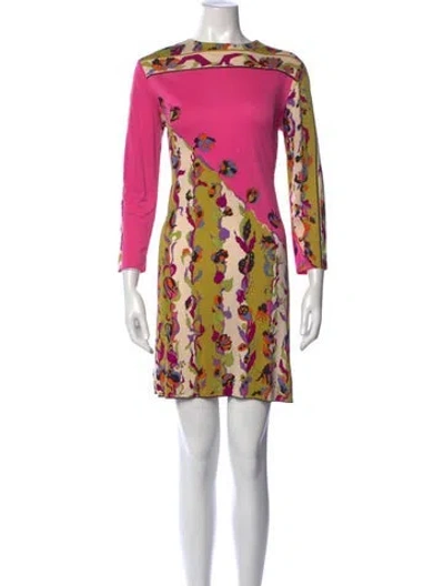 Pre-owned Pucci Vintage Mini Dress In Pink