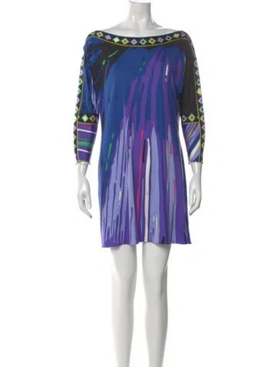 Pre-owned Pucci Vintage Mini Dress In Purple