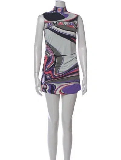 Pre-owned Pucci Vintage Mini Dress In Purple