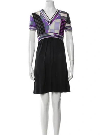 Pre-owned Pucci Vintage Mini Dress In Purple