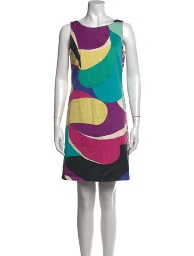 Pre-owned Pucci Vintage Mini Dress In Purple
