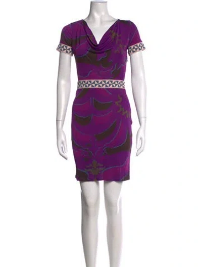 Pre-owned Pucci Vintage Mini Dress In Purple