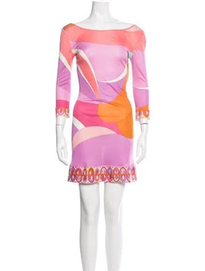 Pre-owned Pucci Vintage Mini Dress In Purple