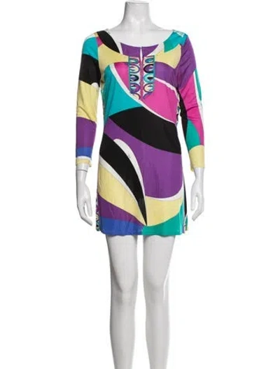 Pre-owned Pucci Vintage Mini Dress In Purple