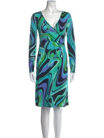 Pre-owned Pucci Vintage Mini Dress W/ Tags In Blue