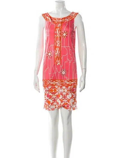Pre-owned Pucci Vintage Mini Dress W/ Tags In Orange