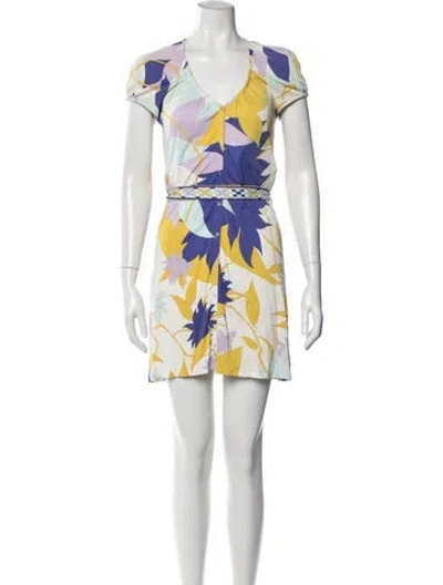Pre-owned Pucci Vintage Mini Dress In White