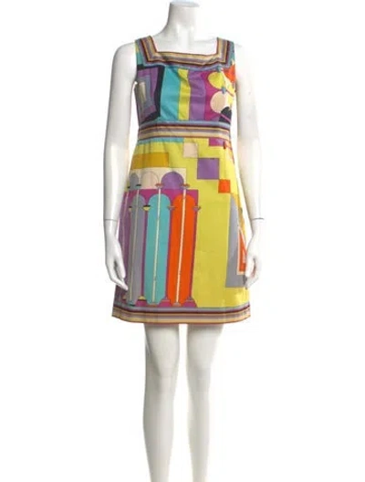 Pre-owned Pucci Vintage Mini Dress In Yellow