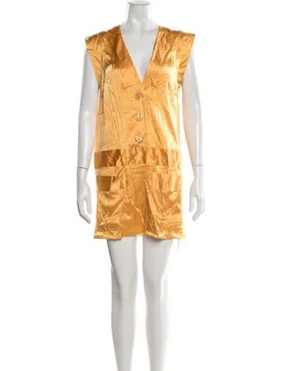 Pre-owned Pucci Vintage Mini Dress In Yellow