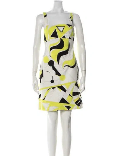 Pre-owned Pucci Vintage Mini Dress In Yellow