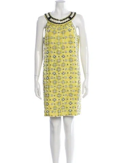 Pre-owned Pucci Vintage Mini Dress In Yellow