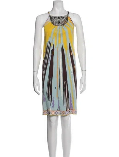 Pre-owned Pucci Vintage Mini Dress In Yellow