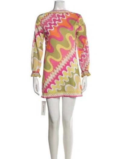 Pre-owned Pucci Vintage Mini Dress In Yellow