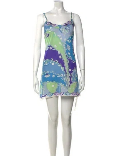 Pre-owned Pucci Vintage Mini Dress In Yellow