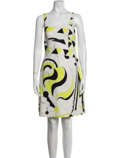 Pre-owned Pucci Vintage Mini Dress In Yellow