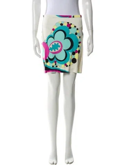 Pre-owned Pucci Vintage Mini Skirt In Blue