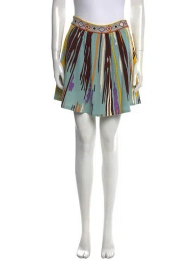 Pre-owned Pucci Vintage Mini Skirt In Blue
