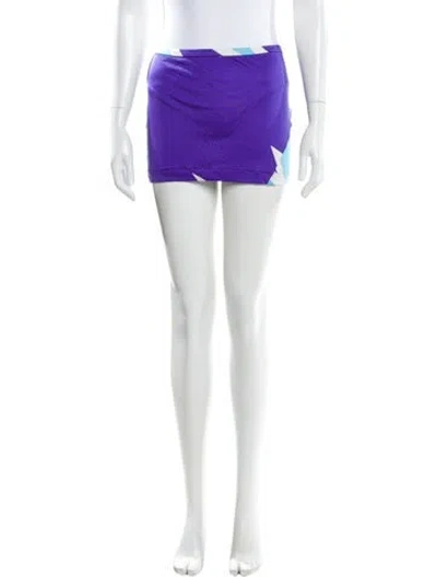 Pre-owned Pucci Vintage Mini Skirt In Blue