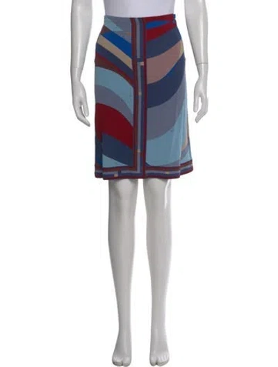 Pre-owned Pucci Vintage Mini Skirt In Blue
