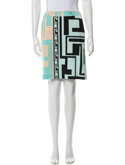 Pre-owned Pucci Vintage Mini Skirt In Blue
