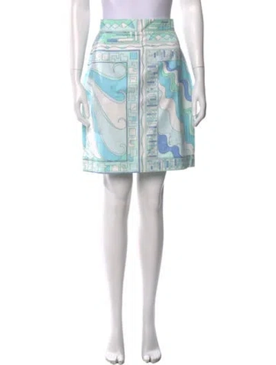 Pre-owned Pucci Vintage Mini Skirt In Blue