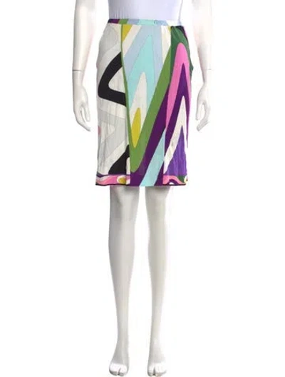 Pre-owned Pucci Vintage Mini Skirt In Blue