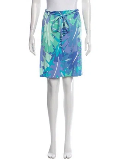 Pre-owned Pucci Vintage Mini Skirt In Blue